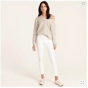 J.Crew 8" toothpick jean in white Size 26T TALL NWT